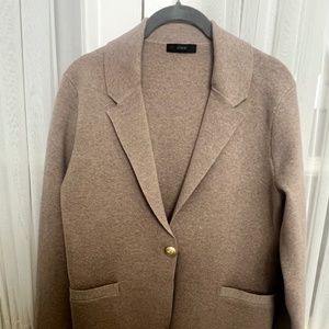 J. Crew Camille shrunken sweater-blazer; HTHR SAND; Small